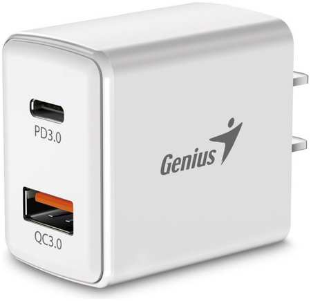 Зарядное устройство сетевое Genius PD-20AC 32590005400 20Вт, порт USB-C и порт USB-A