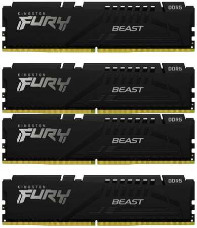 Модуль памяти DDR5 64GB (4*16GB) Kingston FURY KF560C40BBK4-64 Beast Black XMP 6000MHz CL40 1RX8 1.35V 16Gbit 9698403651