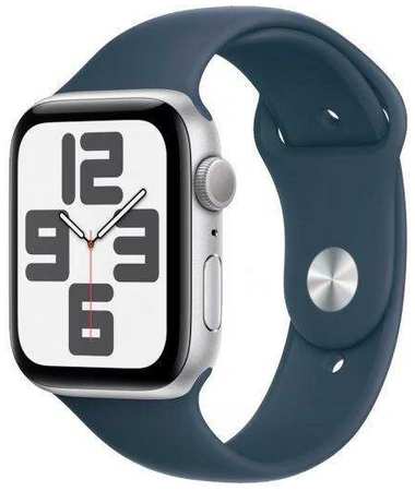 Часы Apple Watch SE 2023 44mm MREE3 Silver Aluminium Case with Storm Blue Sport Band - M/L 9698404640