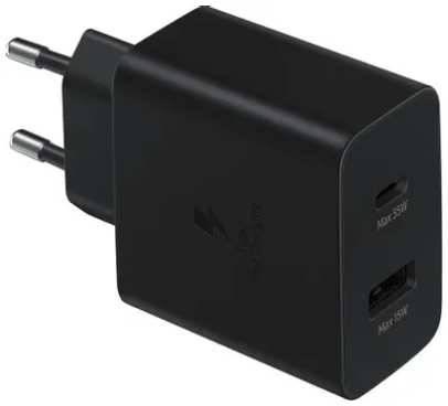 Зарядное устройство сетевое Samsung EP-TA220NBEGEU 3A (PD) USB-C/USB-A универсальное черный 9698404771