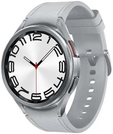 Часы Samsung Galaxy Watch 6 Classic SM-R960NZSACIS 47мм, корпус серебристый, ремешок серебристый 9698404959