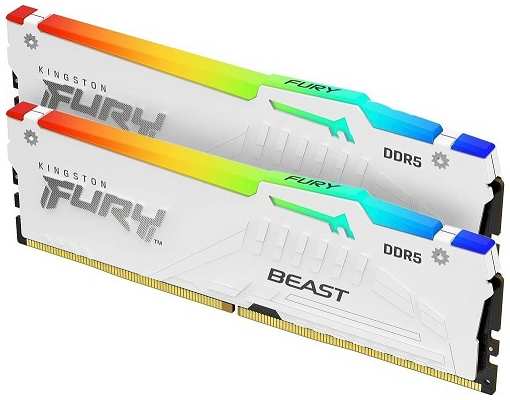 Модуль памяти DDR5 32GB (2*16GB) Kingston FURY KF556C40BWAK2-32 Beast RGB 5600MHz 1RX8 CL40 1.25V 288-pin 16Gbit радиатор