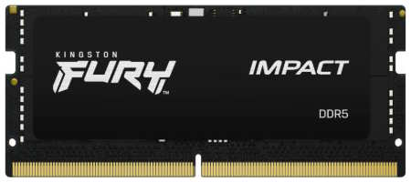 Модуль памяти SODIMM DDR5 32GB (2*16GB) Kingston FURY KF564S38IBK2-32 Impact XMP 6400MHz 1RX8 CL38 1.35V 262-pin 16Gbit радиатор