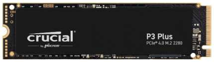 Накопитель SSD M.2 2280 Crucial CT1000P3PSSD8 P3 Plus 1TB PCIe Gen 4 x4 NVMe 5000/3600MB/s TBW 220
