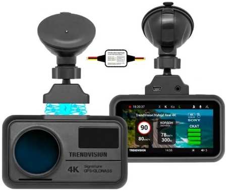Видеорегистратор TrendVision TVHSR4KM Hybrid Signature Real 4K Max с радар-детектором 2160p Wi-Fi GPS/Глонасс 9698405783