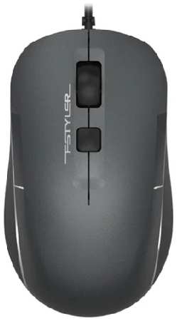Мышь A4Tech FM26S USB (SMOKY ) серая/черная, оптическая, 1600dpi, silent, USB, 4but (1971697)