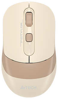 Мышь Wireless A4Tech Fstyler FG10CS Air бежевая/коричневая, оптическая, 2000dpi, silent, USB, 4but (1968101)
