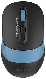 Мышь Wireless A4Tech Fstyler FG10CS Air черная/синяя, оптическая, 2000dpi, silent, USB, 4but (1968092) 9698405927