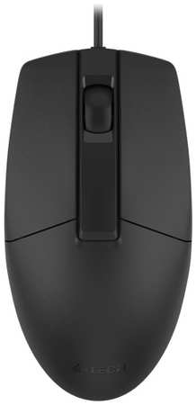 Мышь A4Tech OP-335S черная, оптическая, 1200dpi, silent, USB, 3but (1925266) 9698405999
