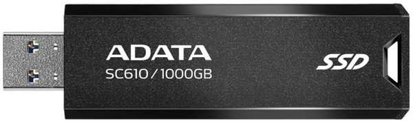 Внешний SSD USB 3.2 Gen 2 Type-A ADATA SC610-1000G-CBK/RD SC610 1TB 550/500MB/s black 9698406008