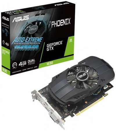 Видеокарта PCI-E ASUS GeForce GTX 1630 Phoenix EVO (PH-GTX1630-4G-EVO) 4GB GDDR6 64bit 12nm 1740/12000MHz DVI/HDMI/DP 9698406085