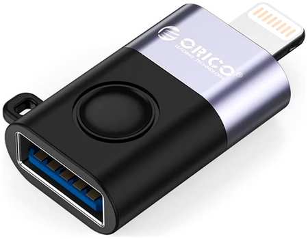 Адаптер Orico ORICO-WLA-BK-BP OTG для телефона, USB-A(f)/Lightning(m), USB 2.0, черный