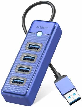 Концентратор Orico PW4U-U3 4*USB-A 3.0 порта, синий 9698407031