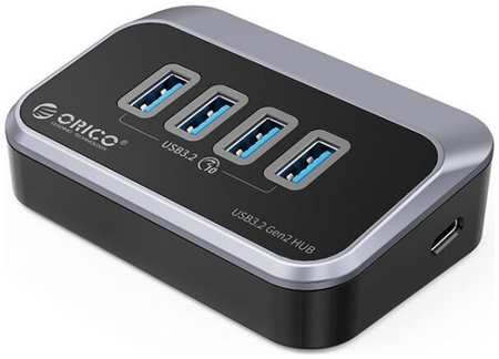 Концентратор Orico M34A-G2 4*USB-A 3.2 Gen2, 10 Гбит/с, подключение через USB-C, кабель 0,5м, черный 9698407099