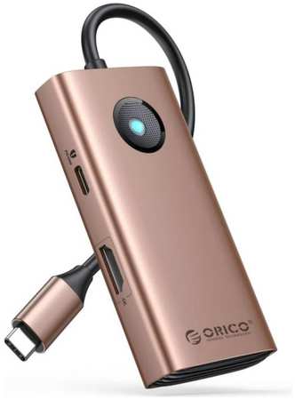 Док-станция Orico PW11-5P 5-в-1, 1*USB-A 3.0, 5 Гбит/с, 2*USB-A 2.0, 480 Мбит/с, 1*USB-C PD 60 Вт, 1*HDMI 4K/60Гц, розовое золото 9698407179