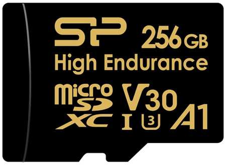 Карта памяти MicroSDXC 256GB Silicon Power SP256GBSTXDV3V1H Golden High Endurance A1 V30 Class 10 UHS-I U3 100/80 Mb/s 9698407706