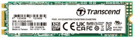 Промышленный накопитель SSD M.2 2280 Transcend TS256GMTS970A MTS970A 256GB SATA 6Gb/s 3D TLC BiCS5 560/475MB/s MTBF 3M 516 TBW 9698409610