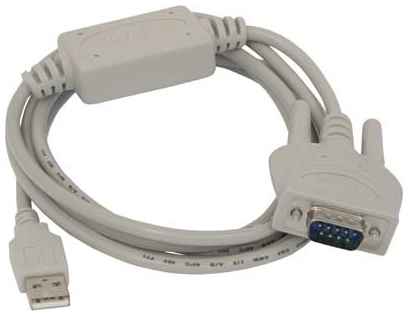 Адаптер Cablexpert AM/DB9М UAS111 USB-Serial (COM) RS232, 1.8 м, WinXP-Win10, цвет: белый, пакет 969841001