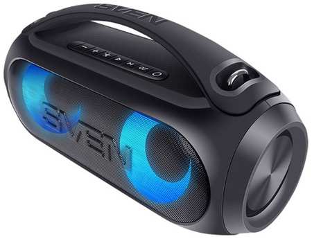 Портативная акустика 2.0 Sven АС PS-710 черная (100 Вт, TWS, BT, FM, USB, microSD, LED-дисплей, 4400мА*ч) 9698410582
