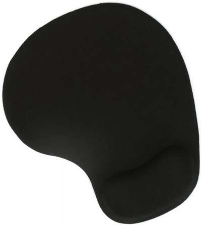 Коврик для мыши Gembird MP-WR-BLACK с подушкой под запястье 225х195х5мм, черный, ткань+резина, блистер 9698415000