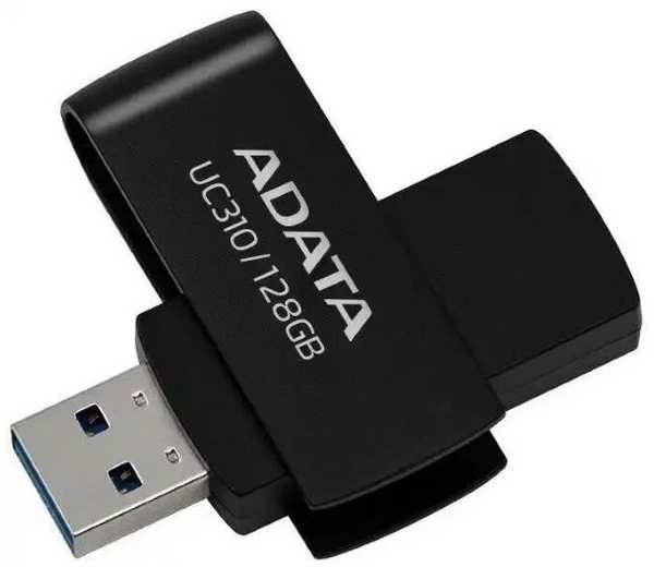 Накопитель USB 3.2 128GB A-Data UC310-128G-RBK UC310, черный 9698415360