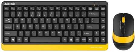 Клавиатура и мышь Wireless A4Tech FG1110 BUMBLEBEE клав:черная/ мышь:черная/ USB Multimedia 1919560