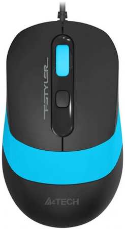 Мышь A4Tech FM10S USB BLUE черная/голубой оптическая (1600dpi) silent USB (4but) 1929944 9698416429