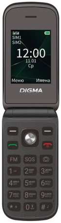 Мобильный телефон Digma VOX FS241 1879842 128Mb, 2Sim, 3G/4G, 2.44″ 240x320, 0.3Mpix GSM900/1800 FM, черный, раскладной 9698416834