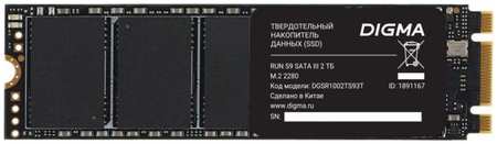 Накопитель SSD M.2 2280 Digma DGSR1002TS93T SATA III 2Tb Run S9 9698417228