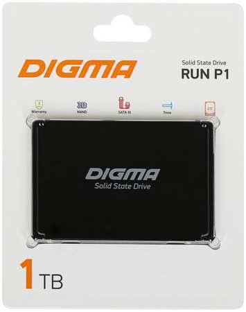 Накопитель SSD 2.5'' Digma DGSR2001TP13T SATA III 1Tb Run P1 2.5″