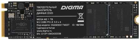 Накопитель SSD M.2 2280 Digma DGSM3001TM23T PCI-E 3.0 x4 1Tb