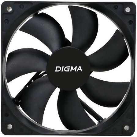 Вентилятор для корпуса Digma DFAN-120-7 120x120x25mm 3-pin 4-pin (Molex)23dB 73gr Ret