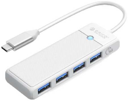 Разветвитель Orico PAPW4A-C3-015-WH-EP с 4xUSB-A 3.0, 5 Гбит/с, подключение через USB-C, кабель 0,15м