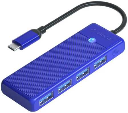 Разветвитель Orico PAPW4A-C3-015-BL-EP с 4xUSB-A 3.0, 5 Гбит/с, подключение через USB-C, кабель 0,15м, синий 9698417458