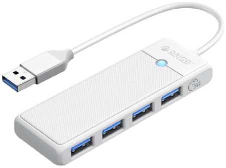Разветвитель Orico PAPW4A-U3-015-WH-EP с 4xUSB-A 3.0, 5 Гбит/с, подключение через USB-A, кабель 0,15м