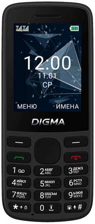 Мобильный телефон Digma A250 1888916 Linx 128Mb 0.048 черный моноблок 3G 4G 2Sim 2.4″ 240x320 GSM900/1800 GSM1900 9698417755