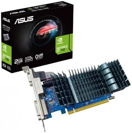 Видеокарта PCI-E ASUS GeForce GT 730 (GT730-SL-2GD3-BRK-EVO) 2GB GDDR3 64bit 28nm 902/1800MHz DVI/VGA/HDMI