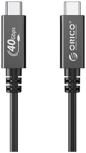 Кабель интерфейсный Orico U4A08-BK-BP USB 4.0, Type-C - Type-C, 0.8 м, Orico U4A08, черный 9698417841