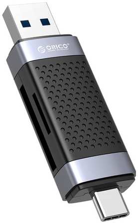 Карт-ридер Orico CD2D-AC2-BK-EP TF/SD с подключением по USB-A/Type-C, Orico CD2D-AC2, черный 9698417865
