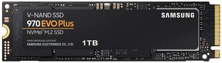 Накопитель SSD M.2 2280 Samsung MZ-V7S1T0B/AM 970 EVO Plus 1TB PCIe Gen3x4 NVMe 3D NAND TLC 3500/3300MB/s IOPS 600K/550K MTBF 1.5M 600TBW RTL