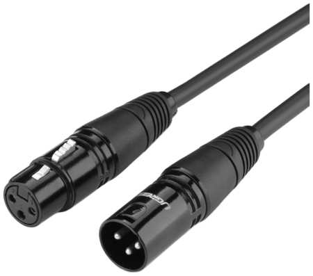 Кабель UGREEN AV130 Cannon Male to Female Microphone Extension Audio Cable. Длина: 5 м. Цвет: черный 9698418663