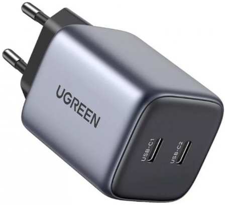 Зарядное устройство сетевое UGREEN CD294 Nexode Mini USB-C+USB-C 45W PD GaN Fast Charger EU. Цвет: