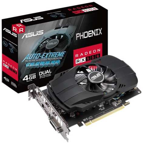 Видеокарта PCI-E ASUS Radeon RX 550 Phoenix EVO (PH-RX550-4G-EVO) 4GB GDDR5 128bit 14nm 1183/6000MHz DVI-D/HDMI/DP