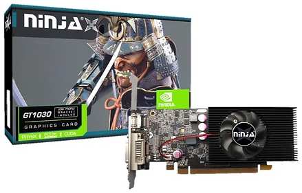 Видеокарта PCI-E Sinotex GeForce GT 1030 Ninja (NF103FG25F) 2GB GDDR5 64bit 16nm 1228/6000MHz DVI/HDMI RTL