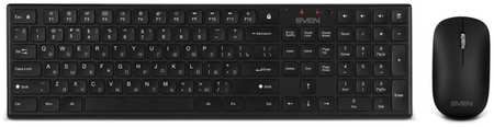 Клавиатура и мышь Wireless Sven KB-C2550W чёрные, тип клавиш ножничный (109 кл.,12Fn, 1000DPI, 2+1 кл.) 9698419437
