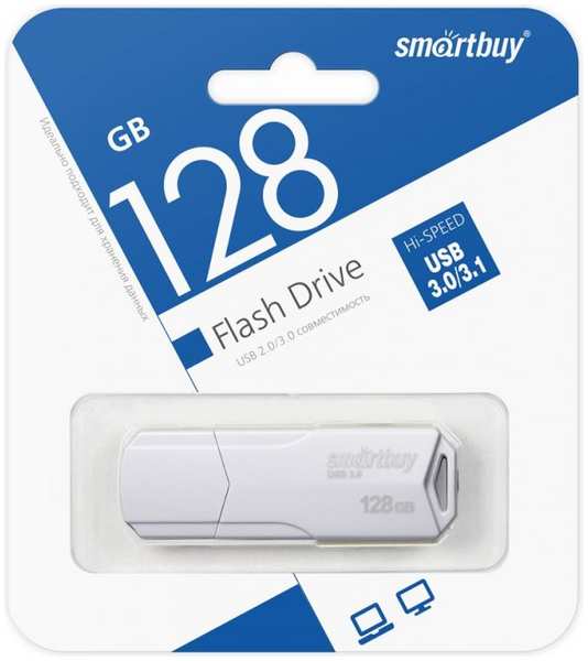 Накопитель USB 3.1 128GB SmartBuy SB128GBCLU-W3 Clue белый 9698419922