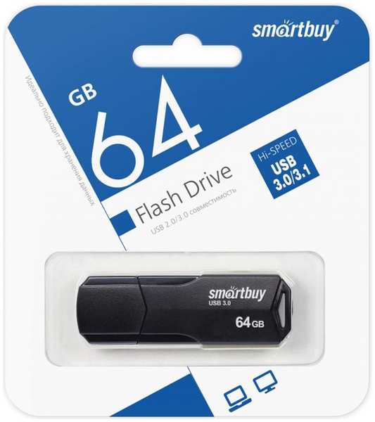 Накопитель USB 3.1 64GB SmartBuy SB64GBCLU-K3 Clue чёрный 9698419927