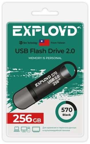 Накопитель USB 2.0 256GB Exployd EX-256GB-570-Black 570 чёрный 9698419975