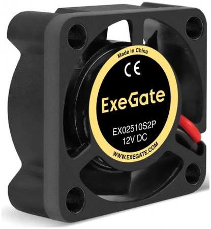 Вентилятор для корпуса Exegate EX295212RUS 25x25x10 мм, 10000rpm, 2.4CFM, 22dBA, 2-pin 9698420052