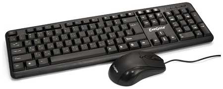 Комплект Exegate Professional Standard Combo MK110 EX295302RUS (клавиатура влагозащищенная 104кл. + мышь оптическая 1000dpi, 3 кнопки и колесо прокрут 9698420176